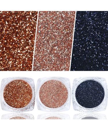 Eseres 6 Boxes Gold Holographic Nail Glitter Set for Art Decoration - Metallic Flakes for Shining Nails - Buy Online on GoSupps.com