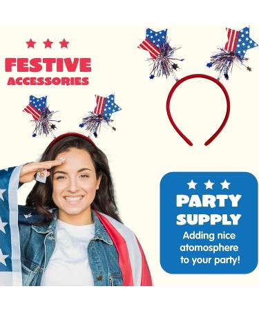 JOYIN 12 Pcs Patriotic Headbands - American Flag Design for Women - Perfect for 4th of July, Memorial Day, Veterans Day - Independence Day Party Favors - Buy Online on GoSupps.com
