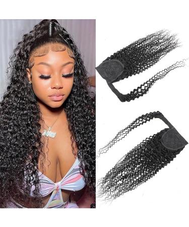 Hair Extensions Ponytail Kinky Curly Ponytail Extension Natural Color Wrap Around Human Hair Pony Tail with Magic Paste Brazilian Remy Hair Curly Ponytail Hairpieces Natural Synthetic Hairpiece for 12inches - Buy Online on GoSupps.com