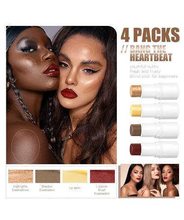 Onlyoily 4-Piece Makeup Stick Set: Contour, Highlighter, Blush, Moisturizer - Buy Online on GoSupps.com