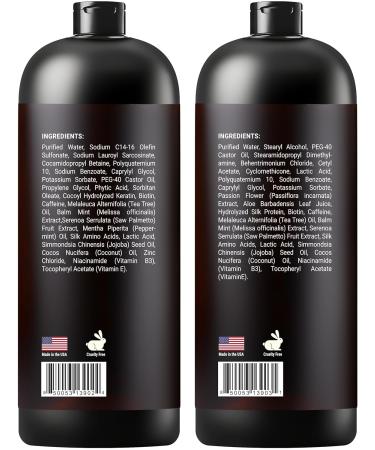 Biotin Shampoo & Conditioner Set with Keratin | Anti-Thinning Hair Growth Formula | DHT Blockers for Men & Women | 16 fl oz - Buy Online on GoSupps.com