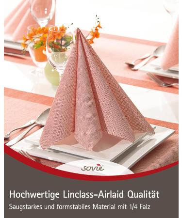 Sovie Linclass Airlaid Black Napkins - 50 High-Quality Tear-Resistant Disposable Napkins (40x40 cm) for Weddings & Parties - Absorbent & Durable - Buy Online on GoSupps.com