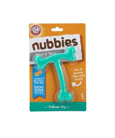 Arm & Hammer Nubbies Dental Toys for Moderate Chewers Tribone Peanut Butter 1 Toy