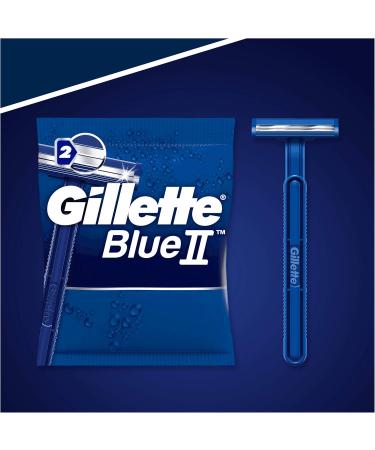 Buy Gillette BlueII Disposable Razors for Men - 10 Pack 2 Blade Fixed Head for Smooth Shaving | International Shipping Available - Buy Online on GoSupps.com