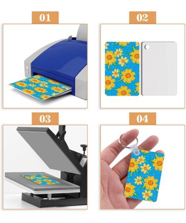 Duufin 120pc Rectangle Sublimation Keychain Blanks - Double Sided Heat Transfer MDF Board Rings for DIY Crafts - Buy Online on GoSupps.com