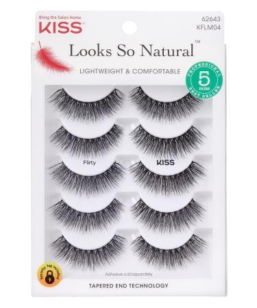 Kiss Looks So Natural Lashes Flirty 5 Pairs (Pack of 3)