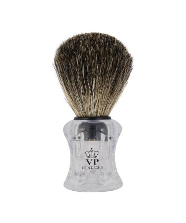 Shaving brush Royal VP - with real pure badger hair - handle transparent