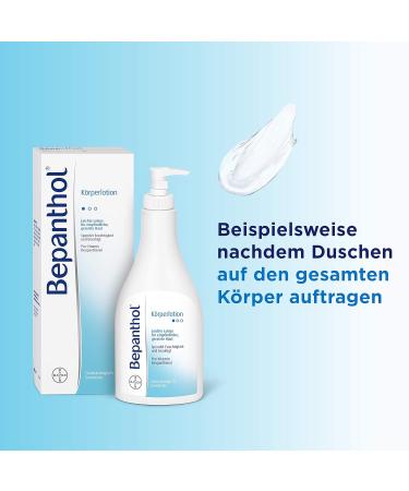 Bepanthol Body Lotion Dispenser Bottle 400ml | Hydrating Skin Care | International Shipping Available - Buy Online on GoSupps.com