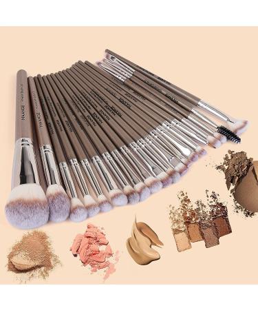 20 Pcs Professional Makeup Brushes Set - Foundation Eyeshadow Blush Brushes - Travel Kabuki Blending Concealers Face Powder Eye Makeup Brush Sets with Gift Box - Champagne - Buy Online on GoSupps.com