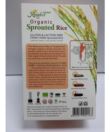 Organic Sprouted Rice Power of Xongdur Net Weight 90 G (6 Sachets X 15g) X 2 Packs - Buy Online on GoSupps.com
