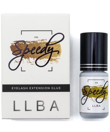 LLBA Eyelashes Glue for Professional - Clear & Black Adhesive | Multi Selctions for Drying Time 0.5-3 Sec | 0.17fl.oz - 5ml | Extra Strong Adhesive for Lash Extensions | Retention 7-8 Weeks (Speedy)