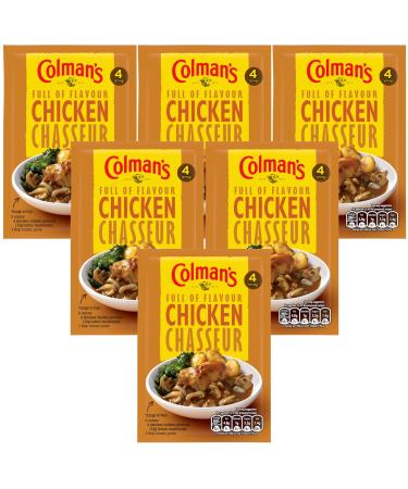 Colmans Chicken Chasseur Recipe Mix - Pack of 6 43g Each Gourmet Cooking Blend Classic French Flavour Easy Meal Preparation Savoury Chicken Dish Mix - Buy Online on GoSupps.com