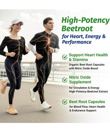 1 Body Beet Vital Organic Beetroot Capsules for Circulation Energy & Stamina Nitric Oxide Booster Beets Supplements with 1360mg Beetroot Extract Vegan Non-GMO - Beet Root Supplements 60 Count - Buy Online on GoSupps.com