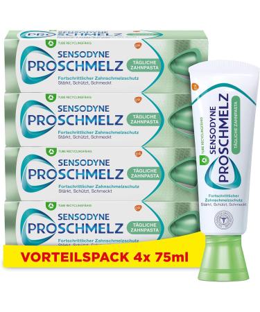 Sensodyne Proschmelz Daily toothpaste 4x 75ml toothpaste advanced tooth melting protection - strengthens protects tastes 75 ml (4 -pack) Pack