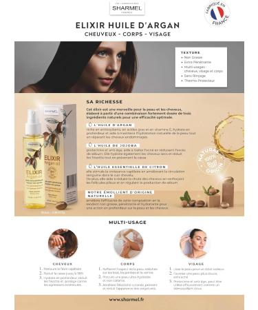 Argan Oil Elixir 100ml - 100% ingredients of natural origin - Light texture - Extra Penetrating - Multi-use Without Rinsing - Thermo-Protective - Made in France - Buy Online on GoSupps.com