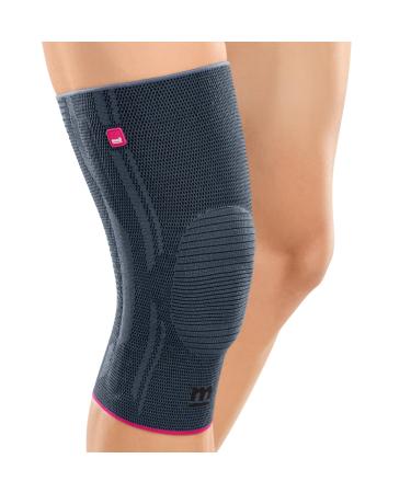 Medi Genumedi Knit Knee Support Compression Sleeve for Men & Women IV Silver