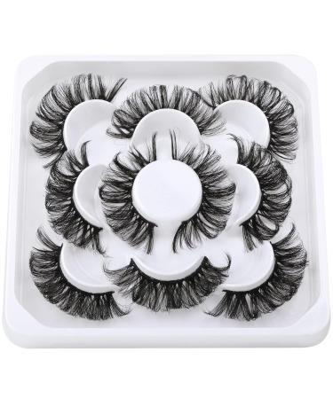 Lanflower Russian D Curl Wispy Strip Lashes - Natural Look 3D False Eyelashes Pack - Buy Online on GoSupps.com