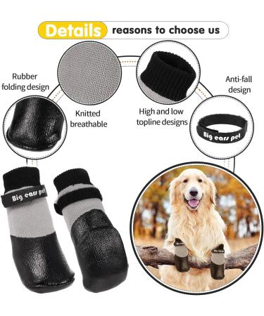 Fanshiontide Waterproof Dog Shoes Dog Boots Anti-Slip Dogs Paw Shoes Adjustable Straps Paw Protectors for Small Medium Dogs Indoor Outdoor Walking 4pcs XL - Buy Online on GoSupps.com