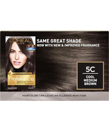 L'Oreal Paris Superior Preference 5C Cool Medium Brown Hair Dye - Fade-Defying + Shine, 1 Pack - Buy Online on GoSupps.com