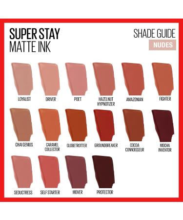 Buy Maybelline Super Stay Matte Ink Liquid Lipstick - Long Lasting High Impact Color 16H Wear Ground-Breaker & Maple Leaf Red (Pack of 2) - International Shipping Available - Buy Online on GoSupps.com