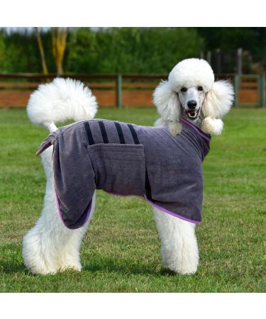Microfiber Dogs Bathrobe | Absorbent Dog Towel Coat with Velcro | Perfect for Large & Small Dogs - Buy Online on GoSupps.com