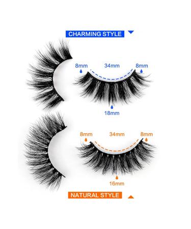 JIMIRE 20 Pairs Mixed Fluffy & Natural Volume False Eyelashes - Wispy Faux Mink Lashes Pack - Buy Online on GoSupps.com