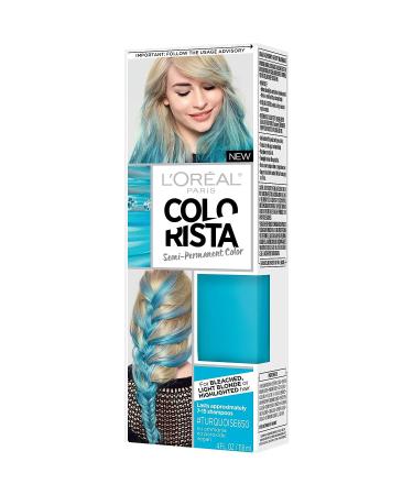 L'Oreal Paris Colorista Turquoise Semi-Permanent Hair Color - For Light Blonde or Bleached Hair - Buy Online on GoSupps.com