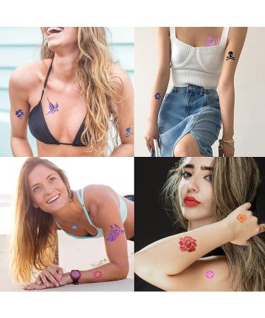 Henna Tattoo Stencils Kit - 10 Reusable Sheets for Women, Girls, and Kids | 200+ PCS Templates for Indian Arabian Glitter Airbrush Tattoos on Face & Body - Buy Online on GoSupps.com