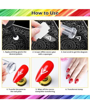 3 Piece Clear Nail Stamp Set for French Nails - Silicone Nail Art Stamps & Accessories - Buy Online on GoSupps.com