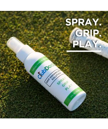 Club Doctor Golf Grip Cleaner Spray - Grip Enhancement Solution - 4 oz - Removes Dirt and Grime - Improve Feel and Swing Harder - Buy Online on GoSupps.com