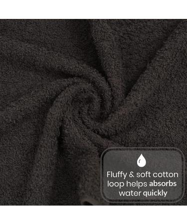 Gold Textiles 100% Cotton Washcloth 12-Pack | Grey | 13x13 Inches | Ultra Soft & Absorbent - Hotel & Spa Collection - Buy Online on GoSupps.com