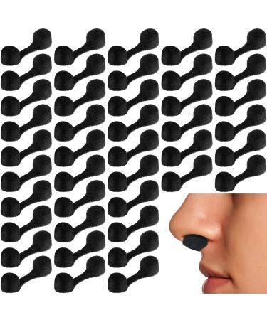 100 Pieces Nose Plug Filter Disposable Nose Dust Filters Nostril Filters Spray Nose Filter Sponge Nose Plugs for Women Men Sunless Spray Tanning Outdoor Dust Construction Areas (Black)