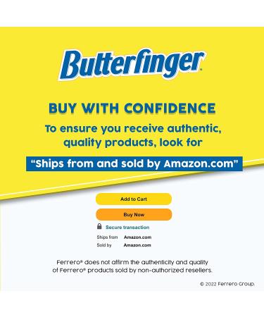 Butterfinger  Chocolatey  Peanut-Buttery  Individually Wrapped Full Size Candy Bars  Great For Halloween Candy  3.7 Oz  18 Pack Butterfinger 3.7 Ounce (Pack of 18) - Buy Online on GoSupps.com