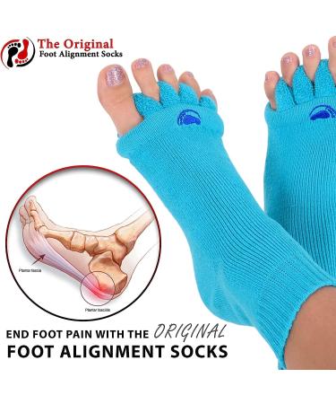 Happy Feet Original Foot Alignment Socks Blue (Women's 7-9/Men's 5-8) - Medium Size - Buy Online on GoSupps.com