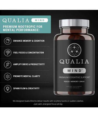 Qualia Mind Nootropic Supplement - Enhanced Memory & Focus Formula with 27+ Brain Boosters - Ginkgo biloba, Alpha GPC, Bacopa Monnieri - 154 Count - Buy Online on GoSupps.com