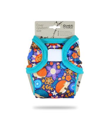 Petit Lulu Newborn Overpants (2-6 kg) for Cloth Diapers Velcro (Hedgehog)