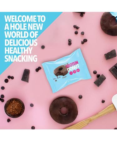 High Protein Chocolate Donuts - Low Carb & Calorie Snack with 11g Protein - 6 Pack - Buy Online on GoSupps.com
