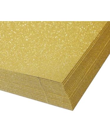 Gold Glitter Paper Cardstock - 24 Sheets, Double-Sided, 250gsm - Ideal for DIY Crafts, Card Making, and Invitations (8 x 12 In) - Buy Online on GoSupps.com