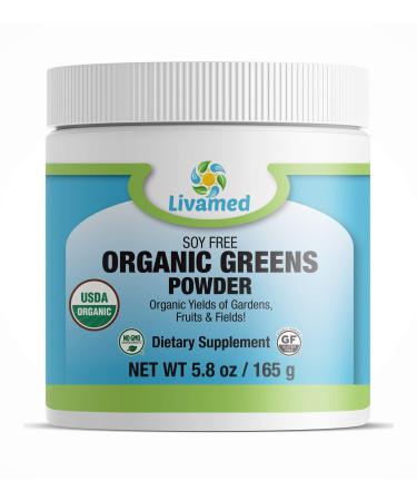 Livamed - Organic Greens Powder Soy Free 5.8 oz Count