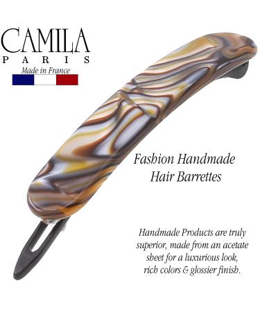 Camila Paris CP2818 French Handmade Onyx Hair Barrette Clip for Girls - Metal-Free Strong Hold Grip, Durable Styling - Made in France - Buy Online on GoSupps.com