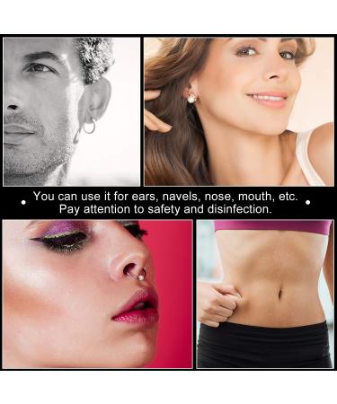 Stainless Steel Body Piercing Tool Set with 12 Pairs Stud Earrings - Blue - Buy Online on GoSupps.com