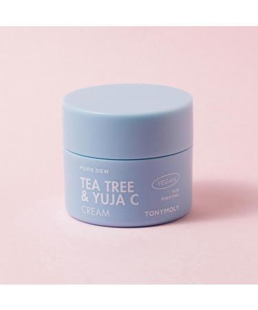 TONYMOLY Pure Dew Tea Tree & Yuja C Cream - Hydrating Skincare for Clearer Skin | International Shipping Available - Buy Online on GoSupps.com