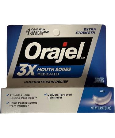 Orajel Mouth Sore Gel Maximum Strength - 0.42 oz (Pack of 2) - Buy Online on GoSupps.com