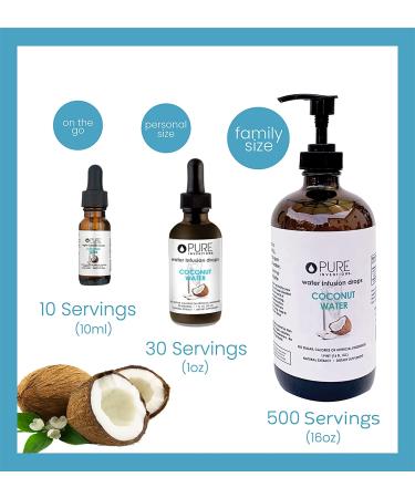 Pure Hydration Coconut Water Drops - 30 Servings, 1oz (Packaging May Vary) - Buy Online on GoSupps.com