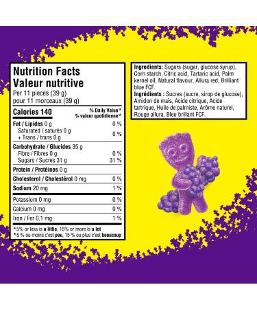 Sour Patch Kids gape Candy Sour then Sweet Gummy Candy 154 g Grape 154g - Buy Online on GoSupps.com