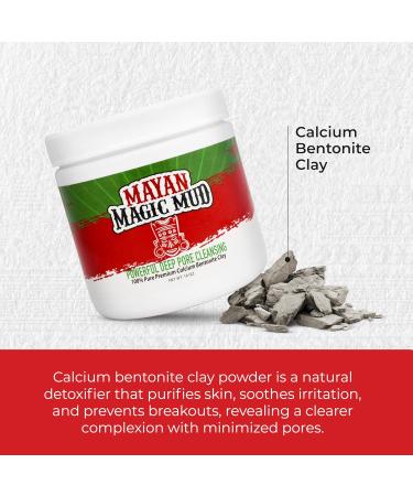 Mayan Magic Mud Powerful Deep Pore Cleansing Sodium Bentonite Clay - Natural Face Mask Peel For Men And Women - USA Made Full Facial Skin Care - Spa Level Beauty Products That Cleanse Skin - 8 Oz - Buy Online on GoSupps.com