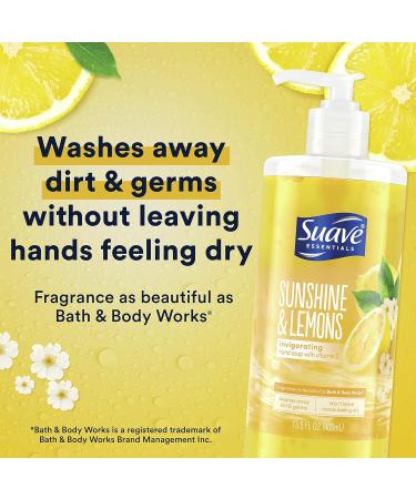 Suave Invigorating Liquid Hand Soap - Sunshine & Lemons 13.5 oz | Gentle Wash for Dirt & Germs Moisturizing Formula - Buy Online on GoSupps.com