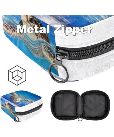 Sea Turtle Sanitary Napkin Storage Bag - Color 5127 | Period & Tampon Makeup Pouch - Buy Online on GoSupps.com