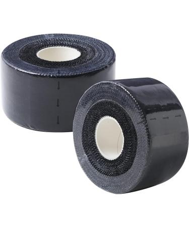 Popbob Black Athletic Sports Tape - Strong Adhesive, Hypoallergenic, Breathable Cotton - 2 Pack for Bats, Tennis, Boxing - Buy Online on GoSupps.com