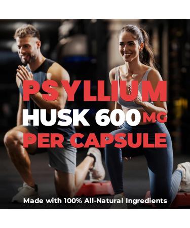 New ULTRA STRENGTH Psyllium Husk Fiber Capsules - 600mg Pure Psyllium Fibre Powder Powerful Whole Supplement for Digestive Health Bloating and Constipation Relief for Adults Non-GMO Gluten-Free Laxatives Promote Gentle Bowel Movement and Cleanse - 120 Veg - Buy Online on GoSupps.com